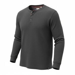 Copper & Oak -NWOT Gray Long Sleeve Henley, Lite Weight Sweatshirt XXL